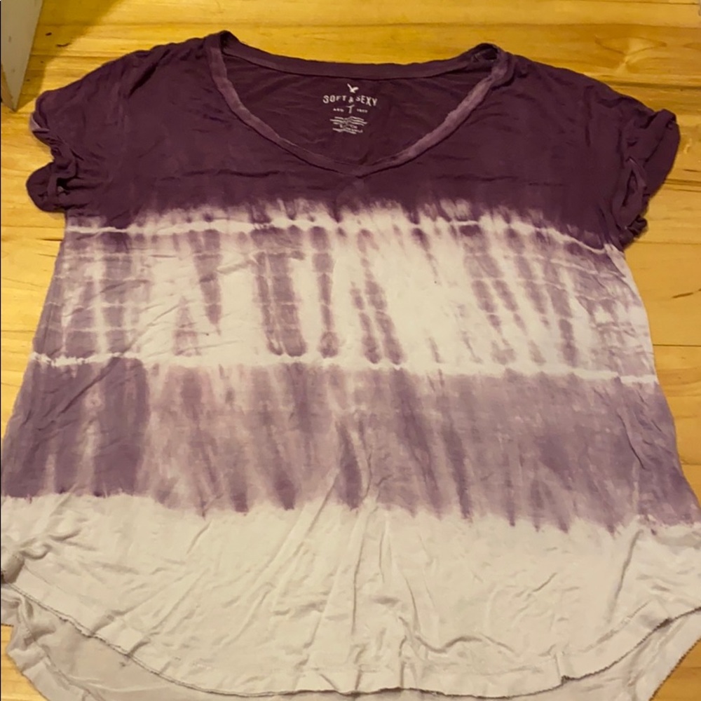 American Eagle soft &sexy purple tie dye top